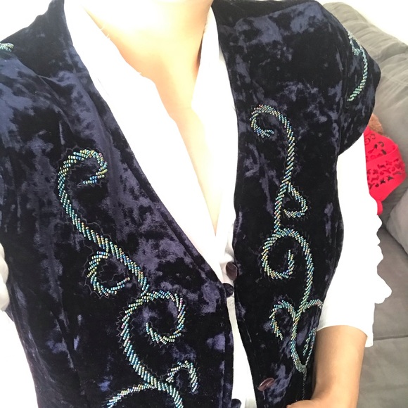 Long beautiful handmade vest velour size 4-6 - Picture 3 of 8